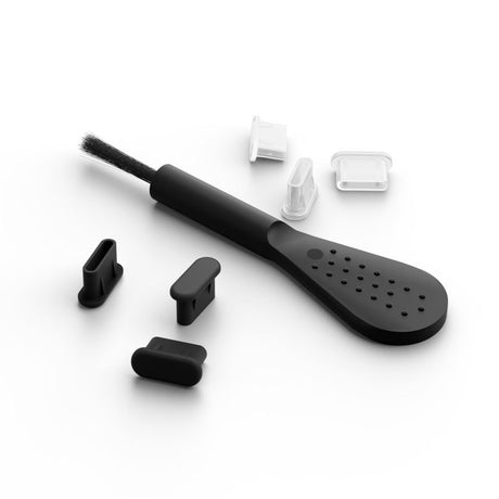 Mobile Origin Kit w. 1x Cleaning Brush & 6x USB-C Dust Plugs - Black / White