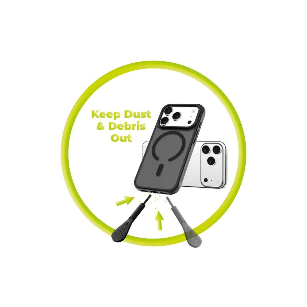 Mobile Origin Kit w. 1x Cleaning Brush & 6x USB-C Dust Plugs - Black / White