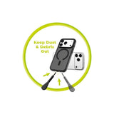 Mobile Origin Kit w. 1x Cleaning Brush & 6x USB-C Dust Plugs - Black / White