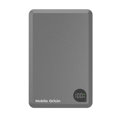 Mobile Origin 30W 20,000mAh Powerbank with USB-C & Wireless Charging - MagSafe Compatible - Gray