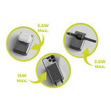 Mobile Origin 30W 20,000mAh Powerbank with USB-C & Wireless Charging - MagSafe Compatible - Gray