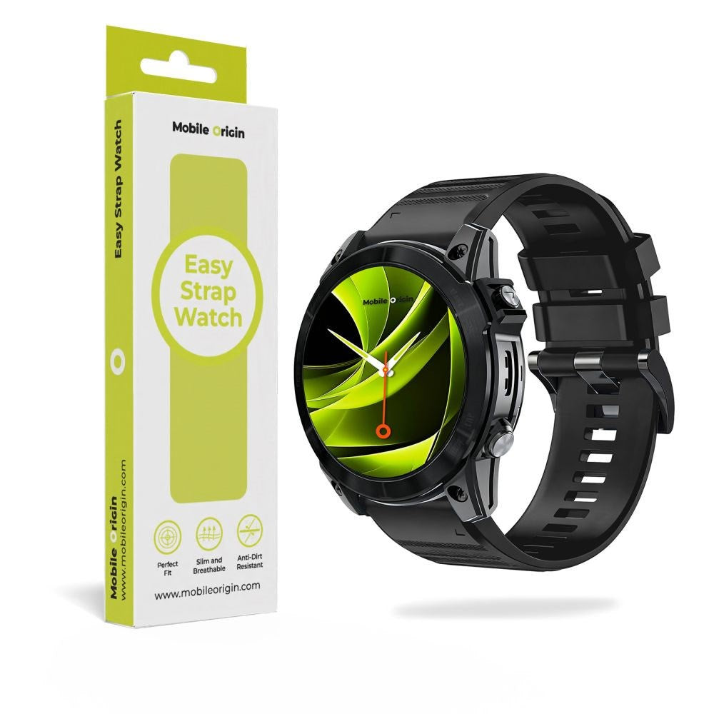 Mobile Origin Universal Garmin Strap (22mm QuickFit) - Silicone - Black