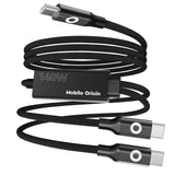 Mobile Origin CB10 140W Dual USB-C to USB-C Cable - 1.2m - Black