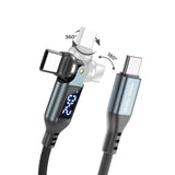 Mobile Origin 240W Display 540° Rotating USB-C to USB-C Cable - 1.8m - Black