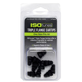 ISOtunes Earplugs Triple Flange for ISOtunes In-Ear Headset - 5 Pair - Black