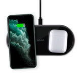 Epico Ultraslim Duo Wireless Charger 15W with 18W QC Wall Charger - Black