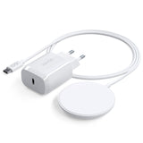 Epico 15W Magnetic Wireless Charger w. 20W PD Wall Charger - MagSafe Compatible - White