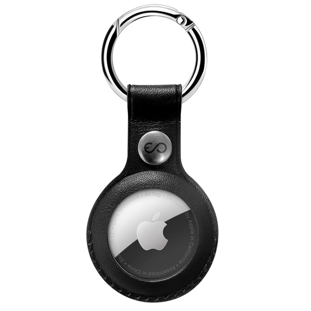 Epico Eco Leather Case for AirTag w. Key Ring - Black