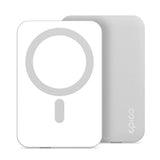 Epico 20W Aluminum Wireless Magnetic Powerbank 5,000 mAh w. USB-C Cable - MagSafe Compatible - Silver