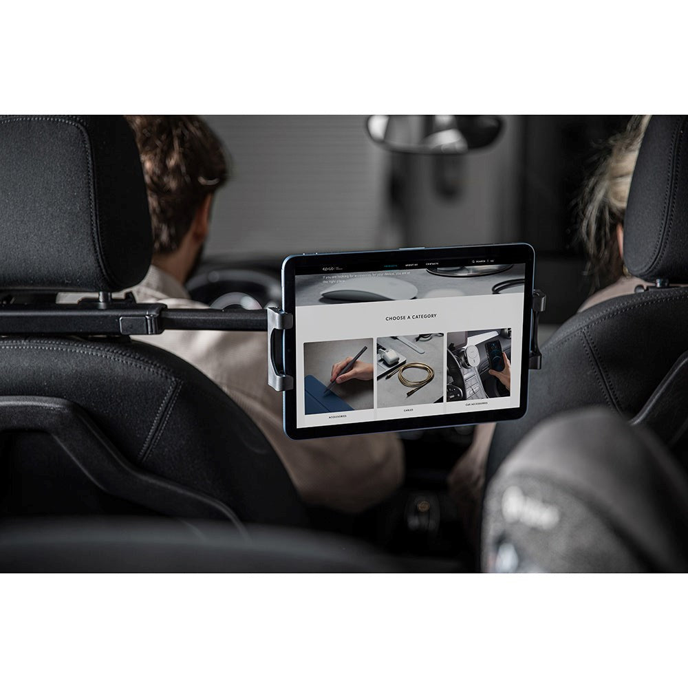 Epico Mobile and Tablet Holder w. Extendable Arm for the Car's Headrest (140 - 285 mm) - Black