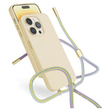 Epico iPhone 14 Pro Silicone Necklace Case - Beige