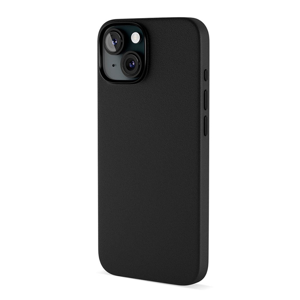 Epico iPhone 15 Mag+ Leather Case - MagSafe Compatible - Black