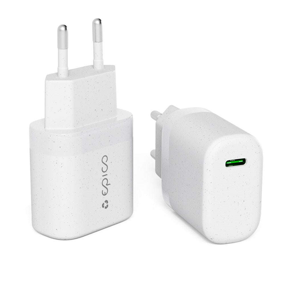 Epico Resolve Wall Charger PD 30W GaN with USB-C - White