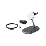 Epico 3-in-1 Wireless Charger 15W - Phone / AirPods / Apple Watch - MagSafe Compatible - Black