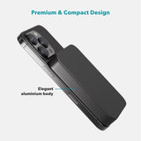 Epico 20W UltraPack EM71 Alu Mag+ 10.000 mAh Power Bank with USB-C - MagSafe and Qi2 Compatible - Black