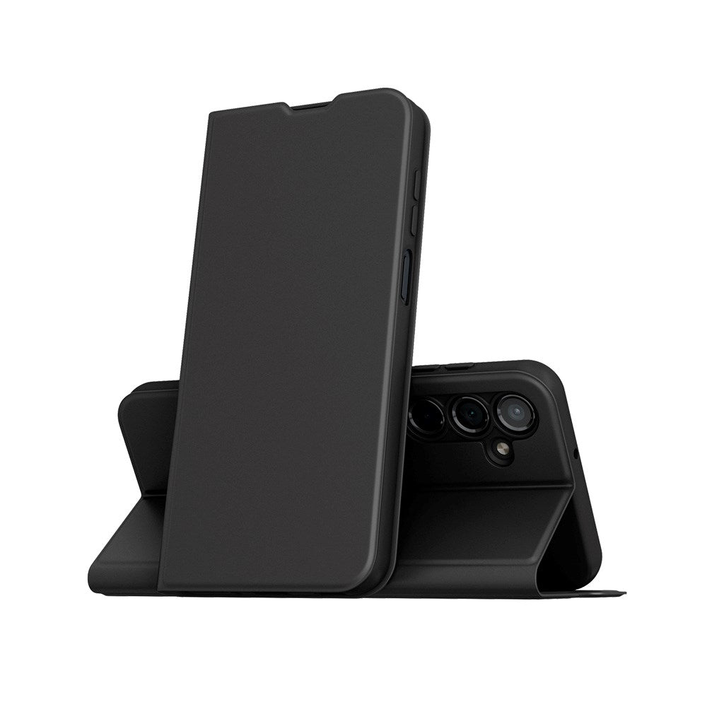 Spello Samsung Galaxy A16 (4G/5G) Faux Leather Flip Case with Stand Function - Black