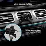 Epico UltraDrive Magnetic 15W Phone Holder for Air Vent - MagSafe / Qi2 Compatible - Black