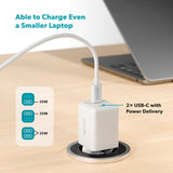 Epico UltraBoost GaN 35W Wall Charger with 2x USB-C - White