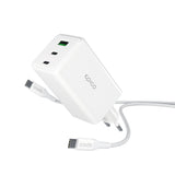 Epico UltraBoost GaN 100W Wall Charger with 1.2m USB-C to USB-C Cable - 2x USB-C / 1x USB-A - White