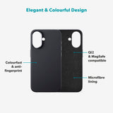 iPhone 17 Epico Silicone Pro Mag+ Case - MagSafe Compatible - Black