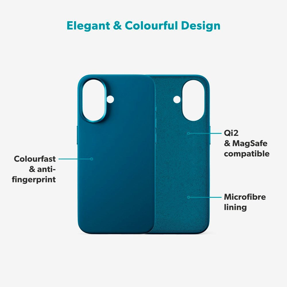 iPhone 17 Epico Silicone Pro Mag+ Case - MagSafe Compatible - Petrol Blue