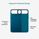 iPhone Air Epico Silicone Pro Mag+ Case - MagSafe Compatible - Petrol Blue