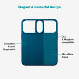 iPhone 17 Pro Epico Silicone Pro Mag+ Case - MagSafe Compatible - Petrol Blue