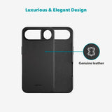 iPhone Air Epico Leather Pro Mag+ Case - MagSafe Compatible - Black