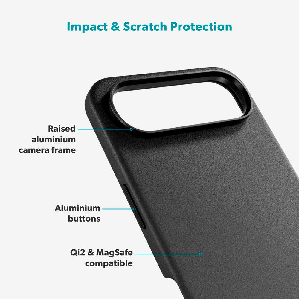 iPhone Air Epico Leather Pro Mag+ Case - MagSafe Compatible - Black