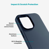 iPhone 17 Epico Leather Pro Mag+ Case - MagSafe Compatible - Blue