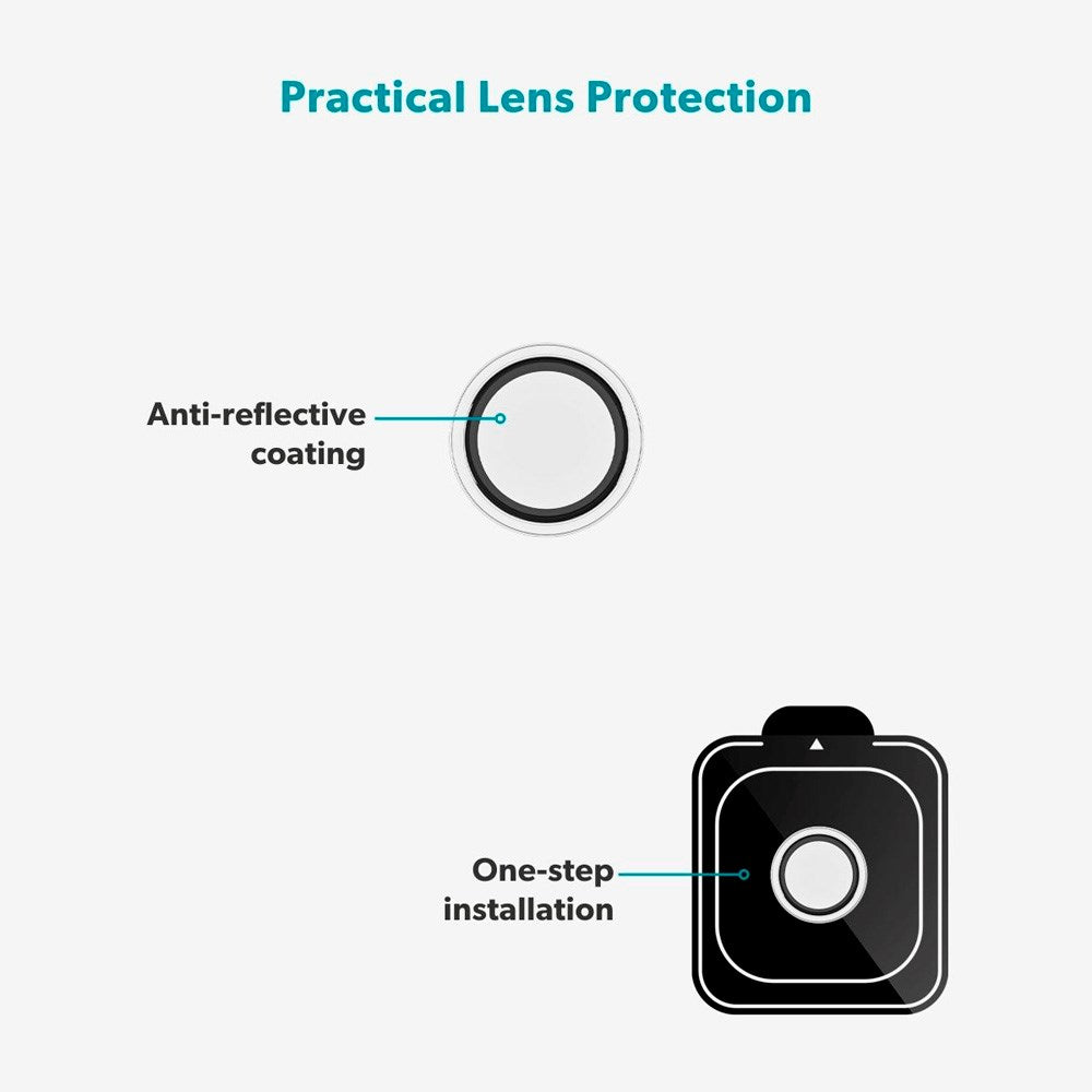 iPhone Air Epico Glass Lens Camera Lens Protector Glass with Installation Frame - Transparent