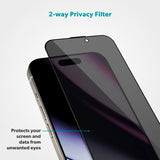 iPhone Air Epico Privacy Glass 3D Screen Protector Glass with Installation Frame - Transparent