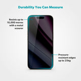 iPhone 17 Pro Max Epico Privacy Glass 3D Screen Protector Glass with Installation Frame - Transparent