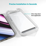 iPhone 17 Epico AntiReflective Glass 3D Screen Protector Glass with Installation Frame - Transparent