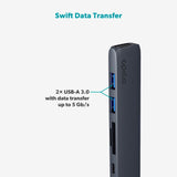 Epico 6-in-1 Aluminium Hub 8K - Midnight