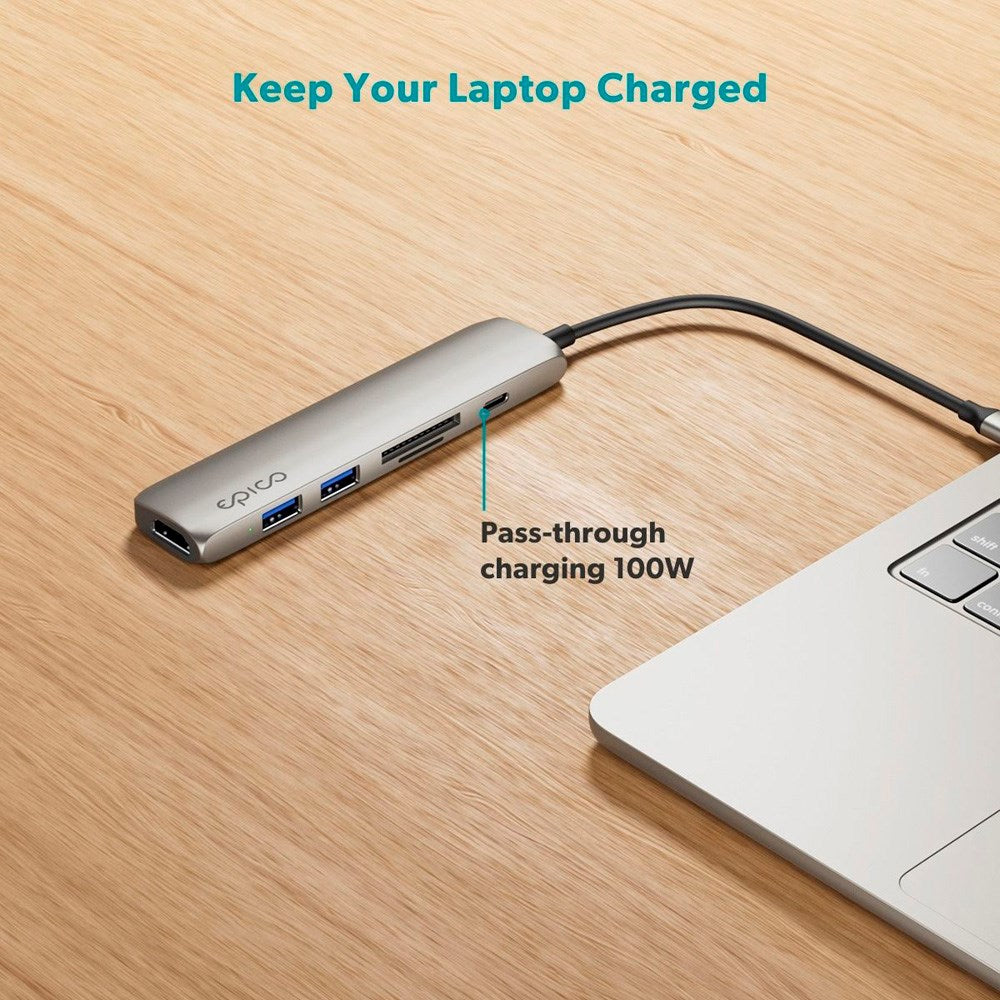 Epico 6-in-1 Aluminium Hub 8K - Starlight