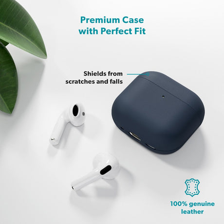 Apple AirPods Pro (3rd gen.) Epico Genuine Leather Case - Blue