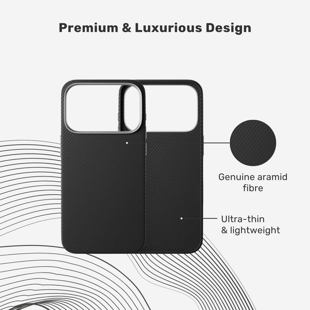 iPhone 17 Pro Max Epico UNUM FlexAramid Mag+ Case - MagSafe Compatible - Black