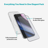 iPhone 17 Epico Protection Set - MagSafe Case & Screen Protector - Transparent