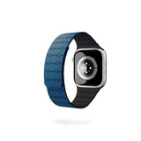 Apple Watch (42/44/SE/45/46/49) Epico Magnetic+ Silicone Watch Strap - Blue / Black