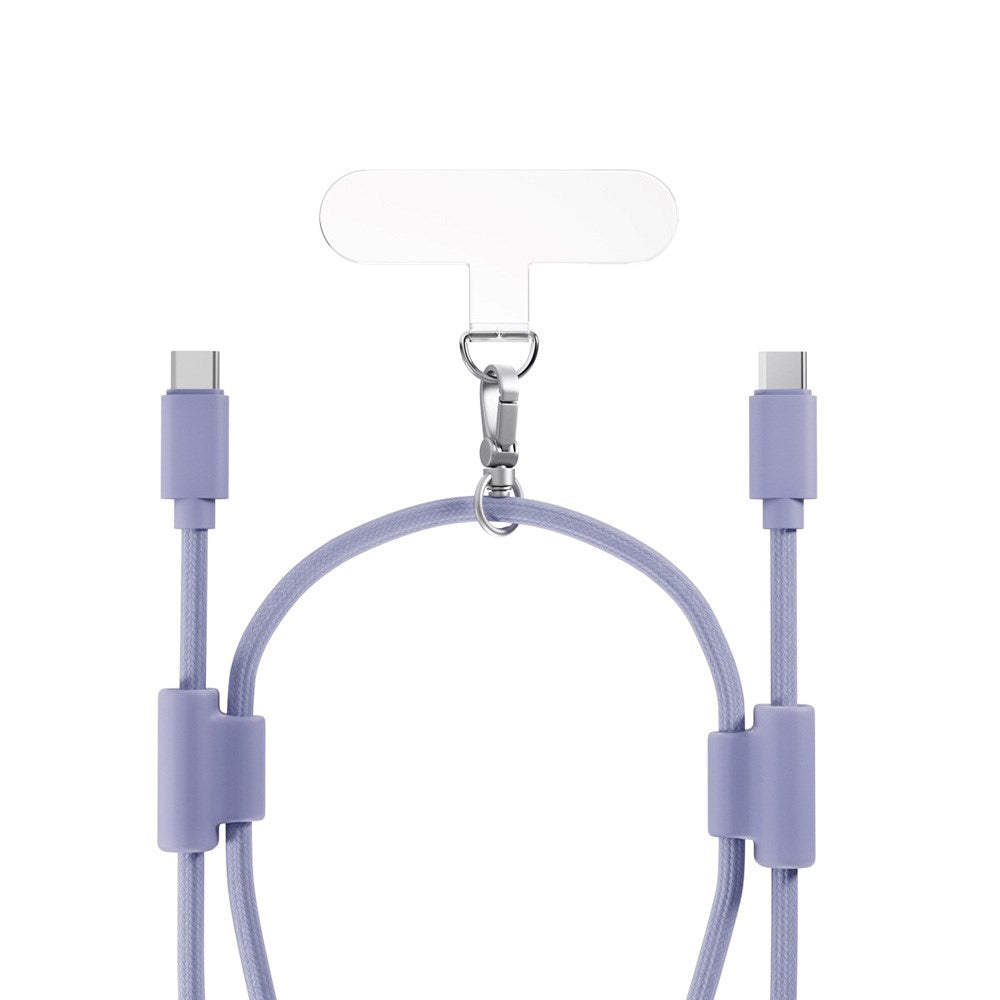 Epico Phone Strap with Built-in 60W USB-C to USB-C Cable - Purple