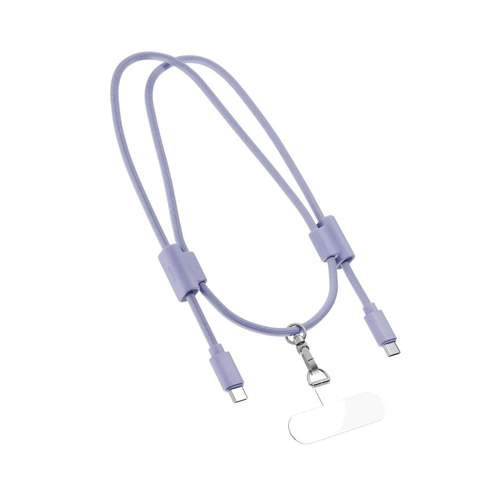 Epico Phone Strap with Built-in 60W USB-C to USB-C Cable - Purple