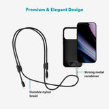 Epico Phone Strap with Built-in 60W USB-C to USB-C Cable - Black