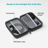 Epico UltraBase Compact Wireless Charger 25W for Smartphone / Apple Watch - MagSafe / Qi2 Compatible - Dark Blue