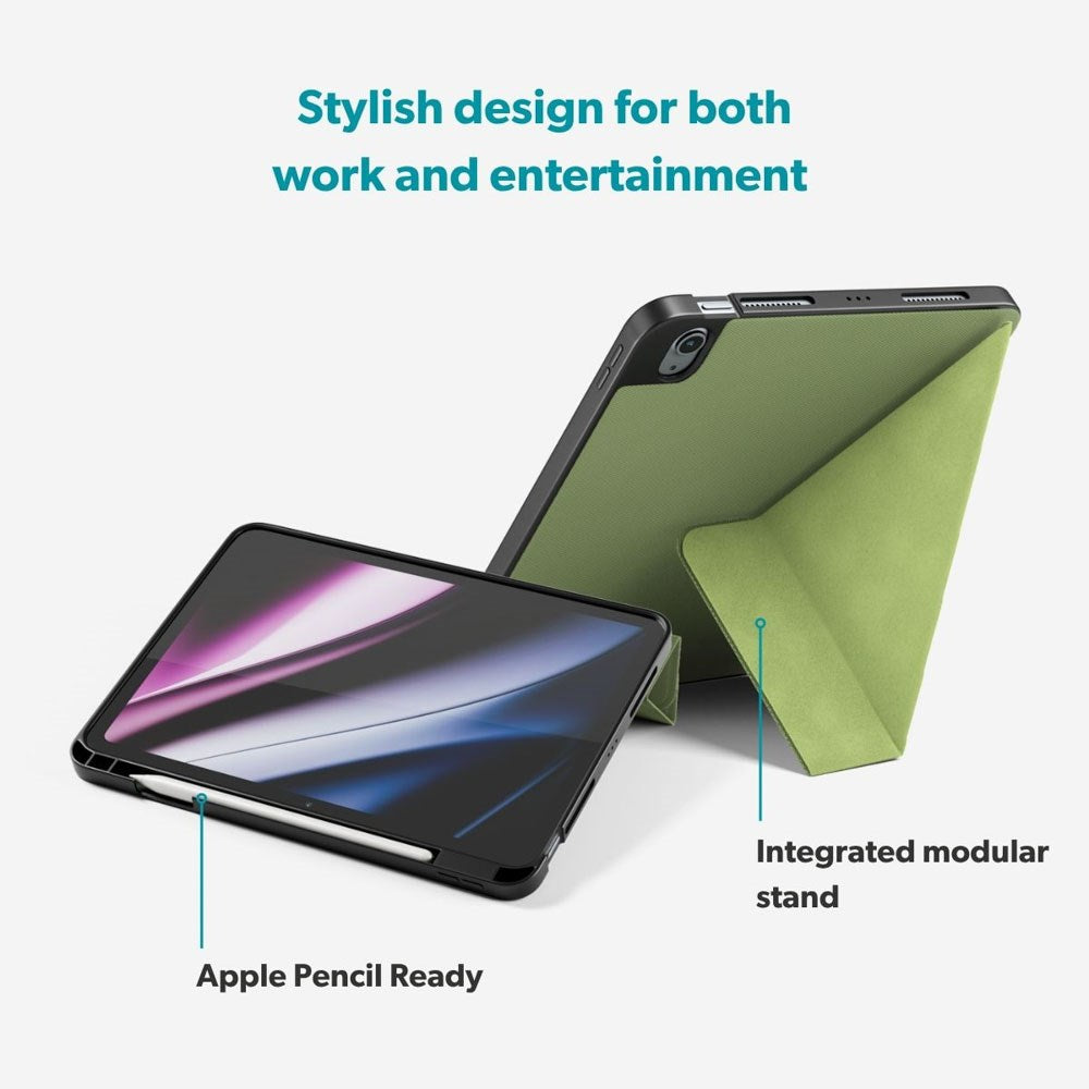 iPad 11" (2025) / 10.9" (2024 / 2022) Epico SolidWoven Flip Case - Green