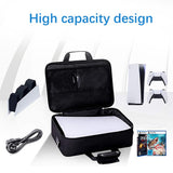 Bag for PS5 with Storage & Shoulder Strap - Black / Blue