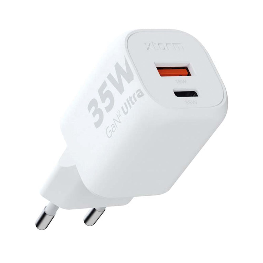 Xtorm 35W GaN² Ultra Wall Charger w. USB-A & USB-C - White