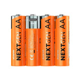 Xtorm NextGen Rechargeable USB-C AA Batteries - 4 pcs - Orange