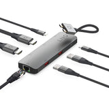 LINQ byELEMENTS 7in2 USB-C MacBook Multiport Hub - HDMI / USB-C PD / USB-A / Ethernet Port - Space Grey