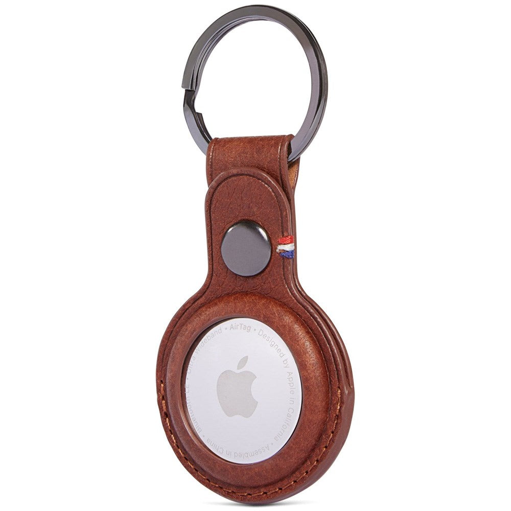 Decoded Genuine Leather Airtag Cover w. Keyring - Brown